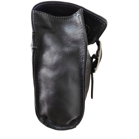 TIGNANELLO BLACK SOFT SUPPLE LEATHER SATCHEL TOTE BAG - Picture 7 of 11